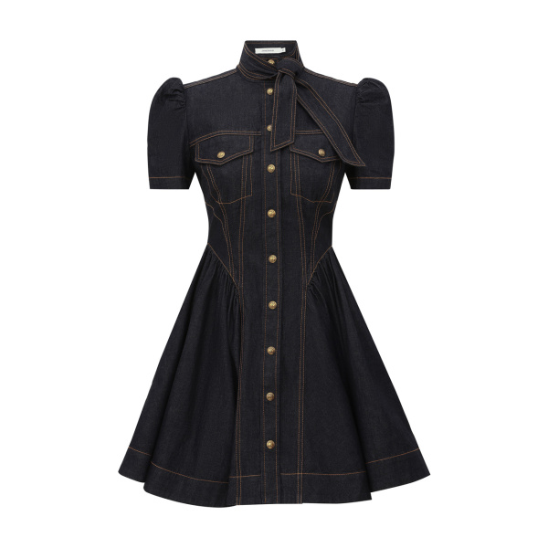 Zimmermann Denim Corset Mini Dress
