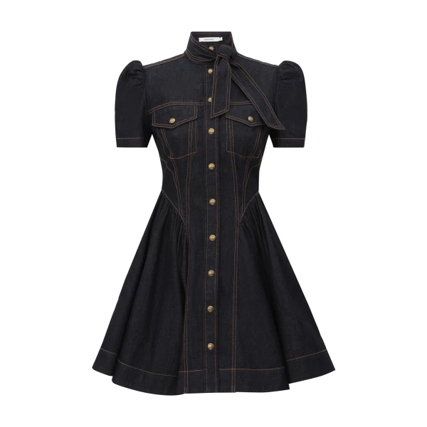 Zimmermann Denim Corset Mini Dress