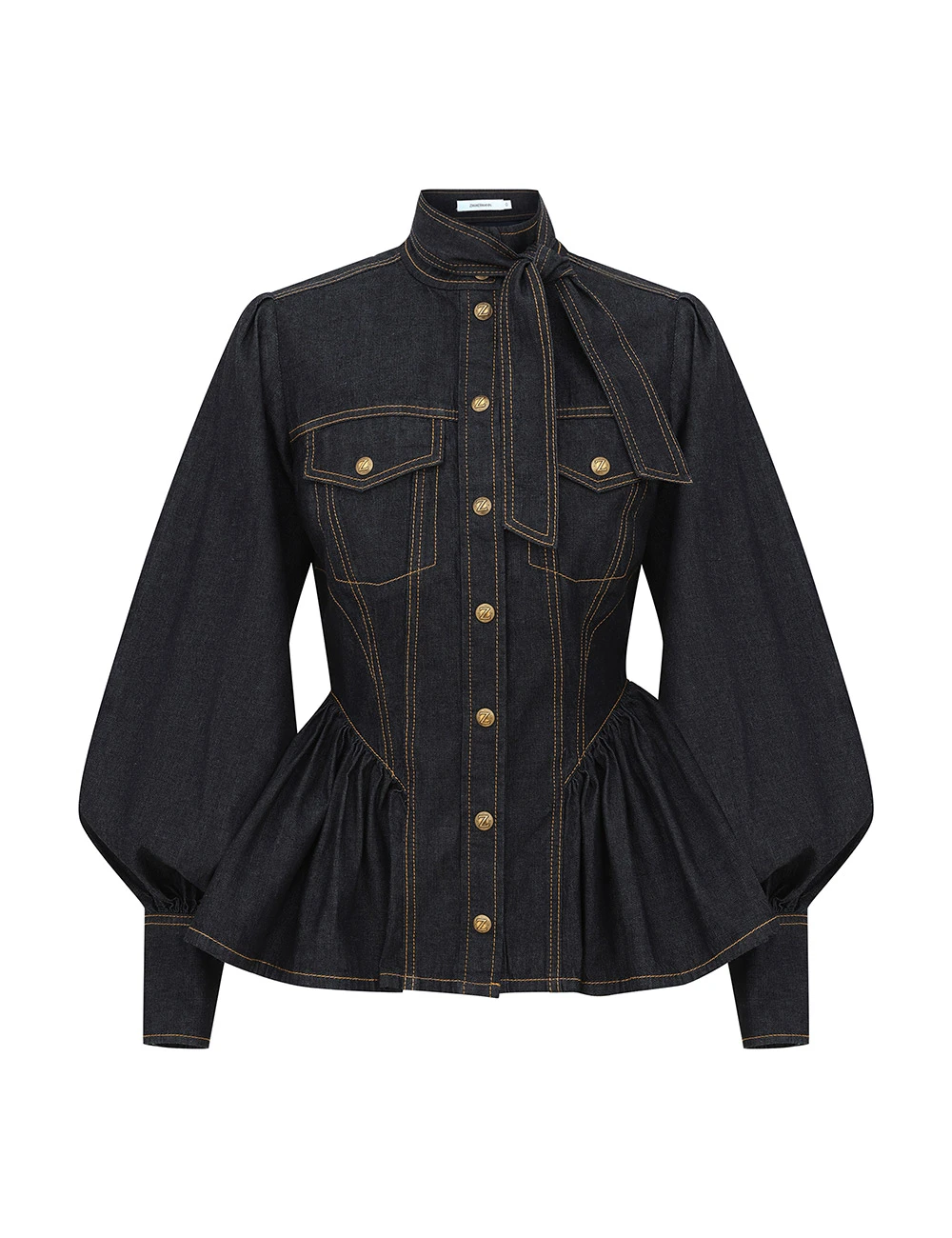 Zimmermann Denim Fitted Shirt | Ready to Wear Collection Coveti Zimmermann Denim Fitted Shirt