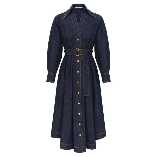 Zimmermann Denim Midi Shirt Dress