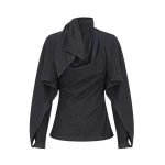 Zimmermann Draped Denim Blouse