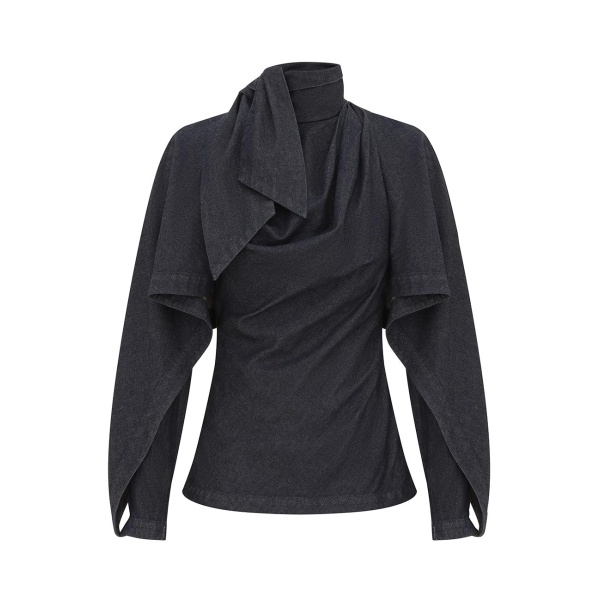 Zimmermann Draped Denim Blouse