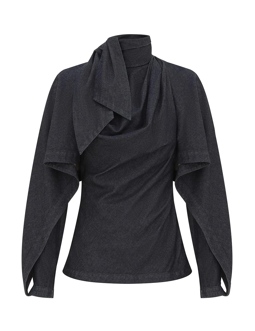 Zimmermann Draped Denim Blouse | Ready to Wear Collection Coveti Zimmermann Draped Denim Blouse
