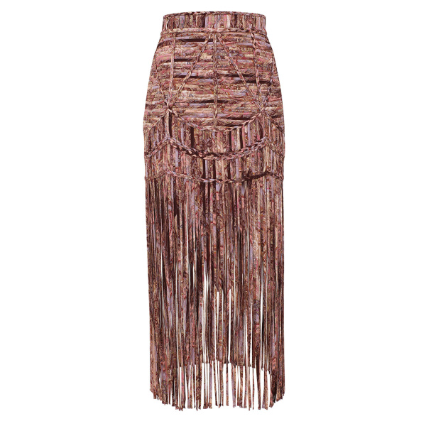 Zimmermann Sundance Macrame Fringe Skirt