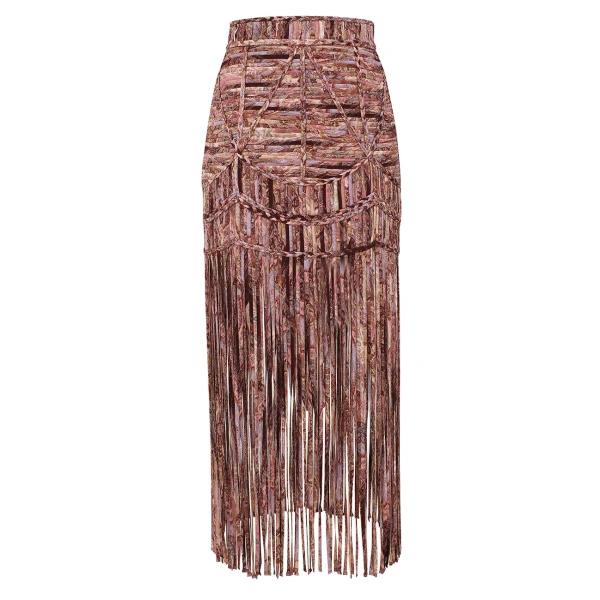 Zimmermann Sundance Macrame Fringe Skirt