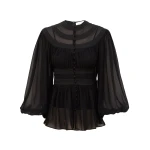Zimmermann Valiant Buttoned Billow Top | Ready to Wear Collection Coveti Zimmermann Valiant Buttoned Billow Top