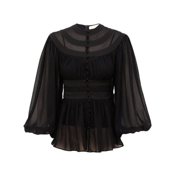 Zimmermann Valiant Buttoned Billow Top