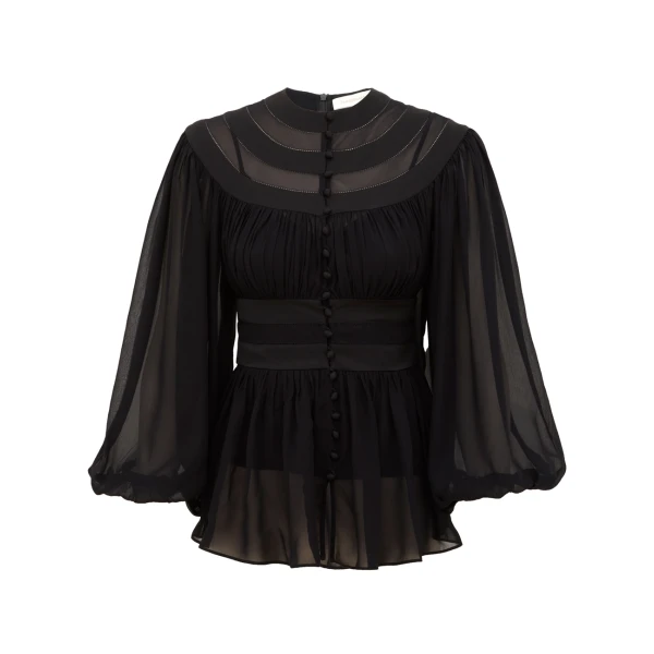 Zimmermann Valiant Buttoned Billow Top