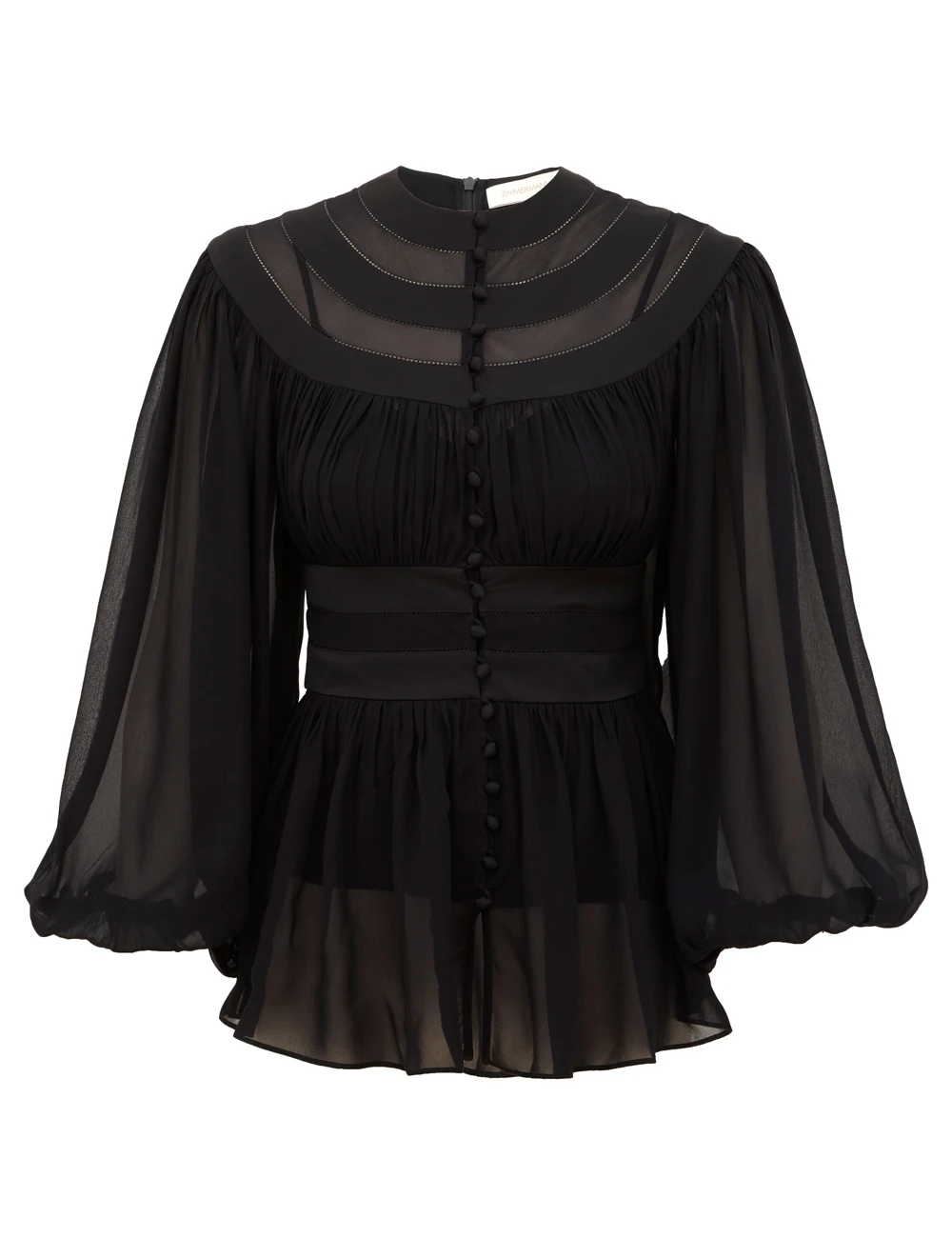 Zimmermann Valiant Buttoned Billow Top | Ready to Wear Collection Coveti Zimmermann Valiant Buttoned Billow Top