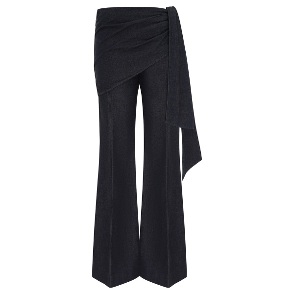 Zimmermann Valiant Draped Denim Flare