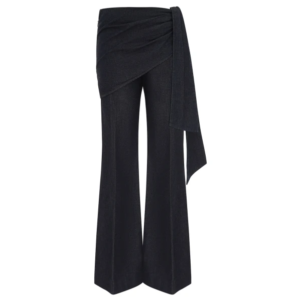 Zimmermann Valiant Draped Denim Flare
