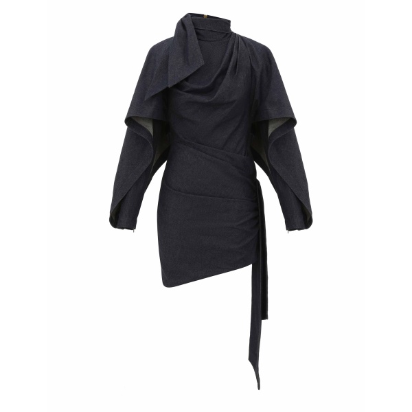 Zimmermann Valiant Draped Denim Mini