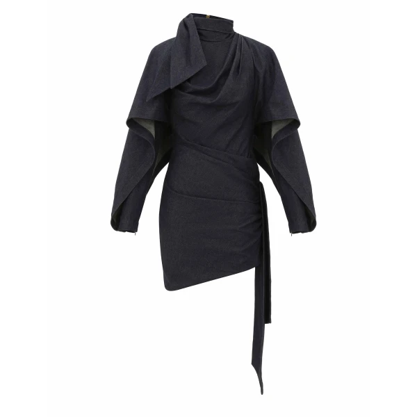 Zimmermann Valiant Draped Denim Mini
