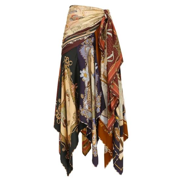 Zimmermann Valiant Draped Scarf Skirt