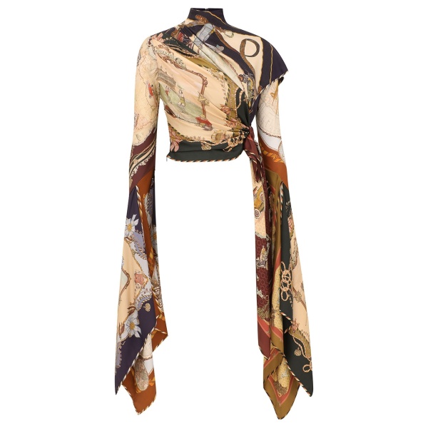 Zimmermann Valiant Draped Scarf Top