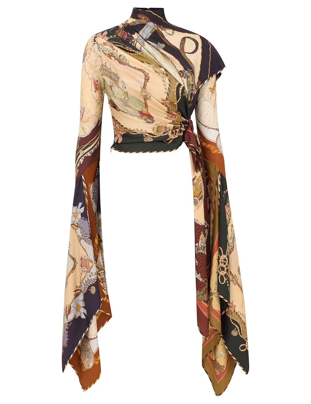 Zimmermann Valiant Draped Scarf Top | Ready to Wear Collection Coveti Zimmermann Valiant Draped Scarf Top