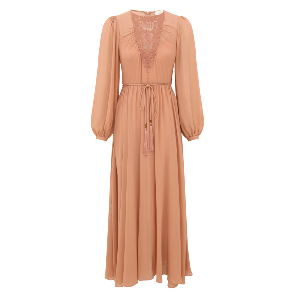 Zimmermann Valiant Embroidered Bib Dress