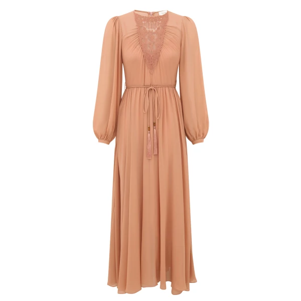 Zimmermann Valiant Embroidered Bib Dress