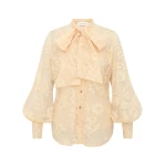 Zimmermann Valiant Lace Pussybow Blouse