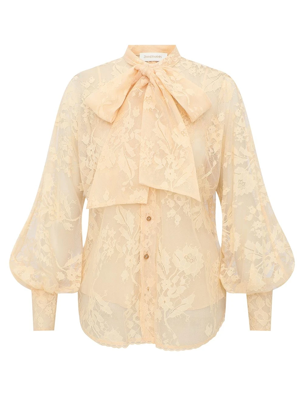 Zimmermann Valiant Lace Pussybow Blouse | Ready to Wear Collection Coveti Zimmermann Valiant Lace Pussybow Blouse