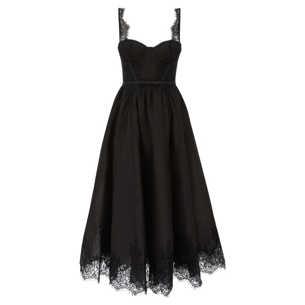 Zimmermann Valiant Lace Trim Midi Dress