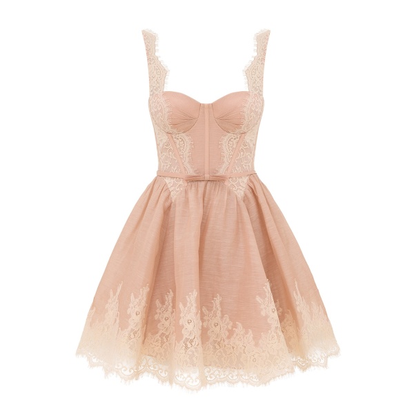 Zimmermann Valiant Lace Trim Mini Dress