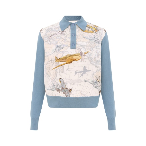 Zimmermann Valiant Printed Silk Polo