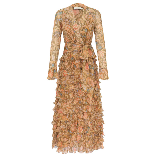 Zimmermann Valiant Ruffle Wrap Dress