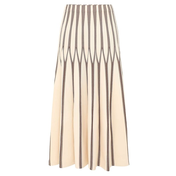 Zimmermann Valiant Striped Midi Skirt