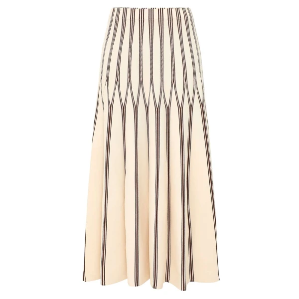 Zimmermann Valiant Striped Midi Skirt