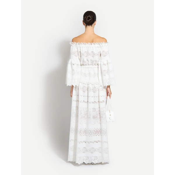 Zuhair Murad Broderie Off-Shoulder Dress - Dresses - Lebanese Haute Couture and Evening Gowns at Coveti