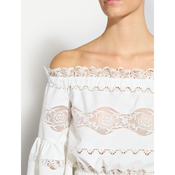 Zuhair Murad Broderie Off-Shoulder Dress - Dresses - Lebanese Haute Couture and Evening Gowns at Coveti
