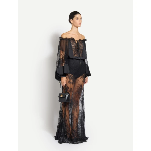 Zuhair Murad Chiffon Lace Blouse - Tops - Lebanese Haute Couture and Evening Gowns at Coveti