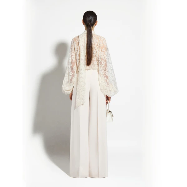 Zuhair Murad Georgette & Lace Blouse - Tops - Lebanese Haute Couture and Evening Gowns at Coveti