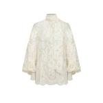 Zuhair Murad Georgette & Lace Blouse - Tops - Lebanese Haute Couture and Evening Gowns at Coveti