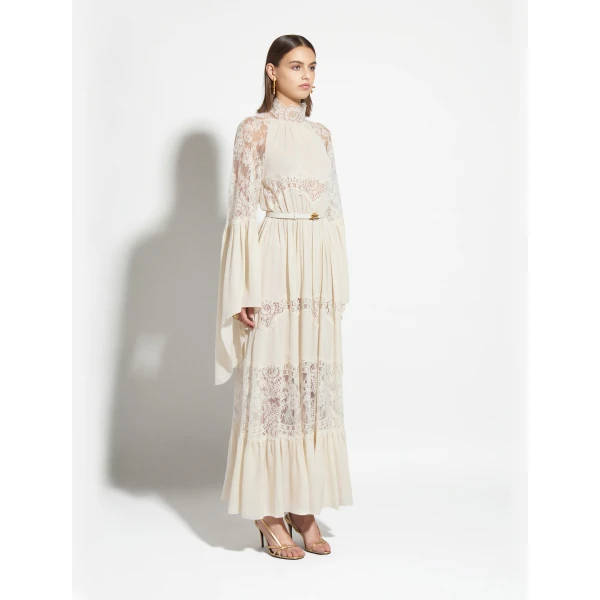 Zuhair Murad Georgette & Lace Dress - Dresses - Lebanese Haute Couture and Evening Gowns at Coveti