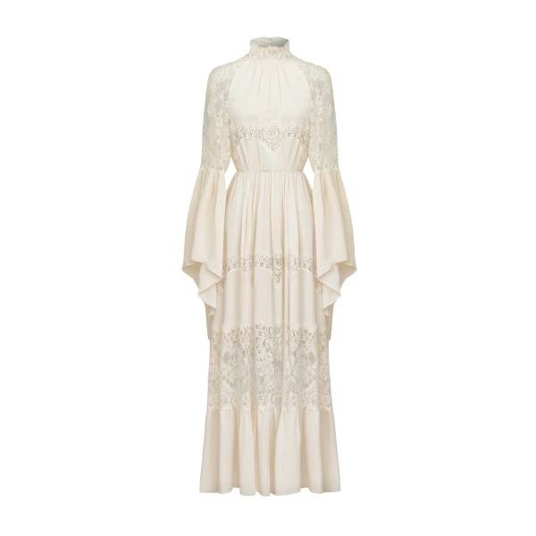 Zuhair Murad Georgette & Lace Dress - Dresses - Lebanese Haute Couture and Evening Gowns at Coveti