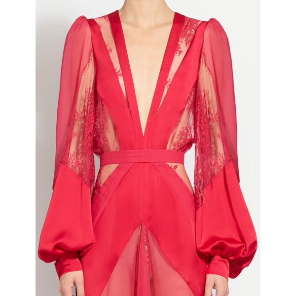 Zuhair Murad Lace Ankle Dress - Dresses - Lebanese Haute Couture and Evening Gowns at Coveti