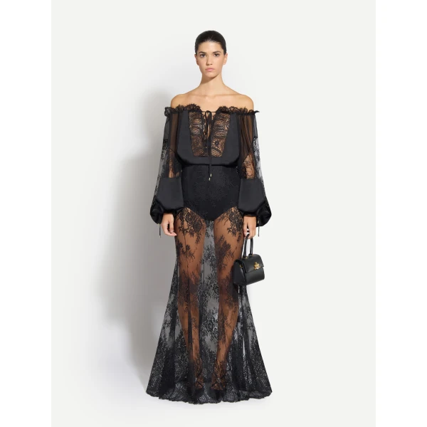 Zuhair Murad Lace Long Skirt - Skirts - Lebanese Haute Couture and Evening Gowns at Coveti