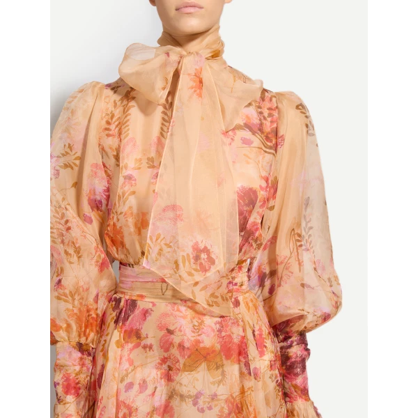 Zuhair Murad Organza Flowers Halter Dress - Dresses - Lebanese Haute Couture and Evening Gowns at Coveti