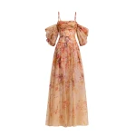 Zuhair Murad Organza Flowers Long Dress - Dresses - Lebanese Haute Couture and Evening Gowns at Coveti