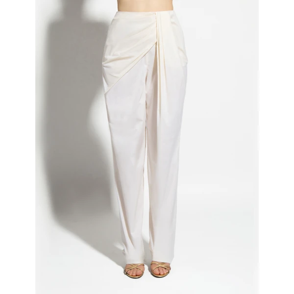 Zuhair Murad Popeline Draped Trousers - Pants - Lebanese Haute Couture and Evening Gowns at Coveti