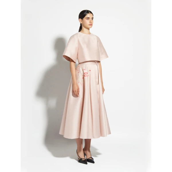 Zuhair Murad Shantung Cropped Top - Tops - Lebanese Haute Couture and Evening Gowns at Coveti