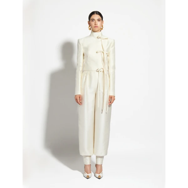 Zuhair Murad Shantung Jacket - Jackets - Lebanese Haute Couture and Evening Gowns at Coveti