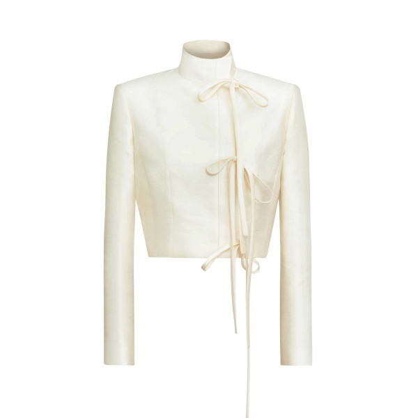 Zuhair Murad Shantung Jacket - Jackets - Lebanese Haute Couture and Evening Gowns at Coveti