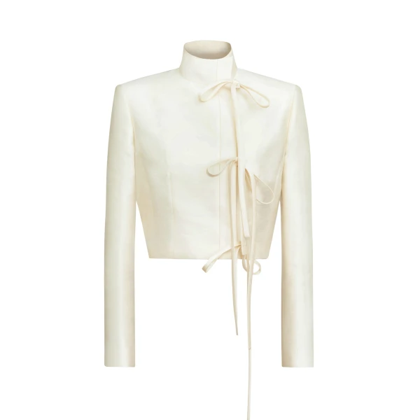 Zuhair Murad Shantung Jacket - Jackets - Lebanese Haute Couture and Evening Gowns at Coveti