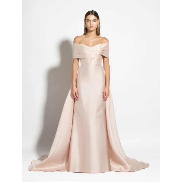 Zuhair Murad Shantung Long Dress - Dresses - Lebanese Haute Couture and Evening Gowns at Coveti
