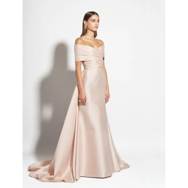 Zuhair Murad Shantung Long Dress - Dresses - Lebanese Haute Couture and Evening Gowns at Coveti