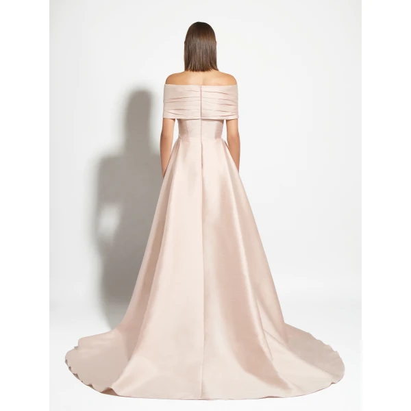 Zuhair Murad Shantung Long Dress - Dresses - Lebanese Haute Couture and Evening Gowns at Coveti