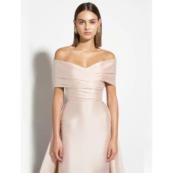 Zuhair Murad Shantung Long Dress - Dresses - Lebanese Haute Couture and Evening Gowns at Coveti